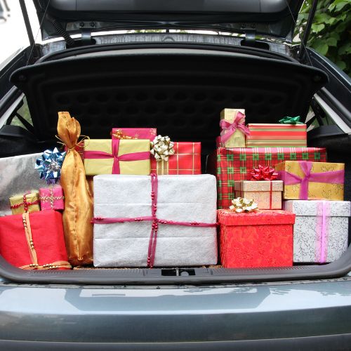 Presents in boot of car