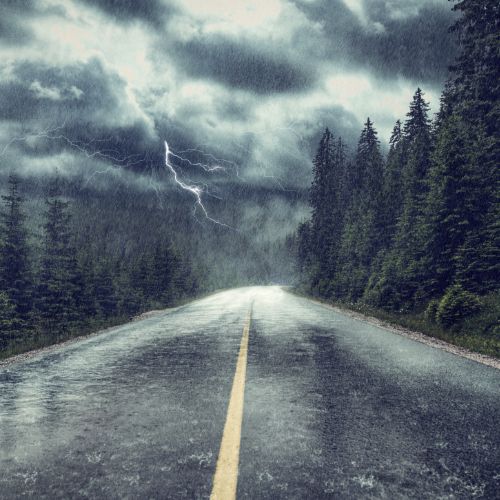 Driving in thunder and lightning