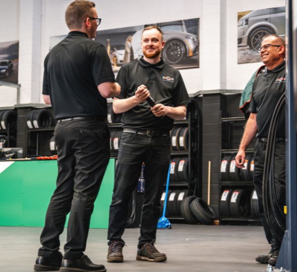 Eden Tyres Careers technicians in workshop