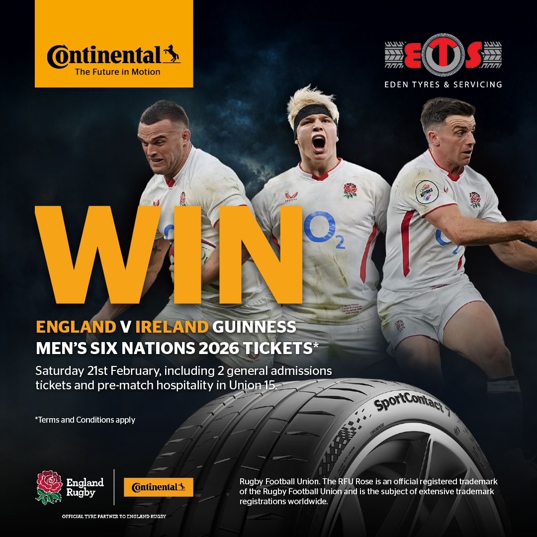 WIN England V Ireland Rugby Tickets with Continental Tyres