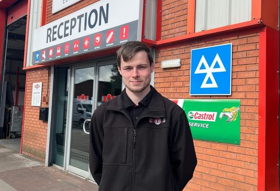 Curtis Newsome branch manager at Eden Tyres in Derby