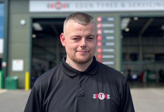 Kyle Newsome branch manager at Eden Tyres in Ripley