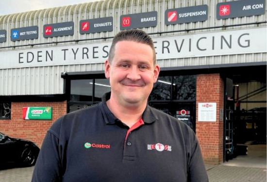 Ryan branch manager at Eden Tyres in Chesterfield